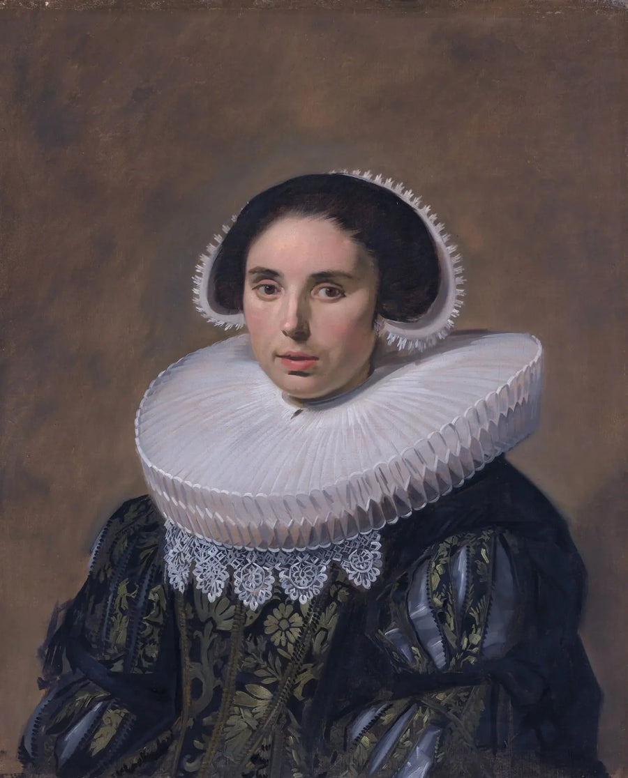 Portrait af Sara Wolphaerts van Diemen - Frans Hals