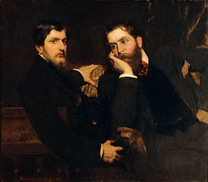 Portrait de ses deux fils - Jean-Joseph Benjamin-Constant image 1 copie peinte à la main à l’huile