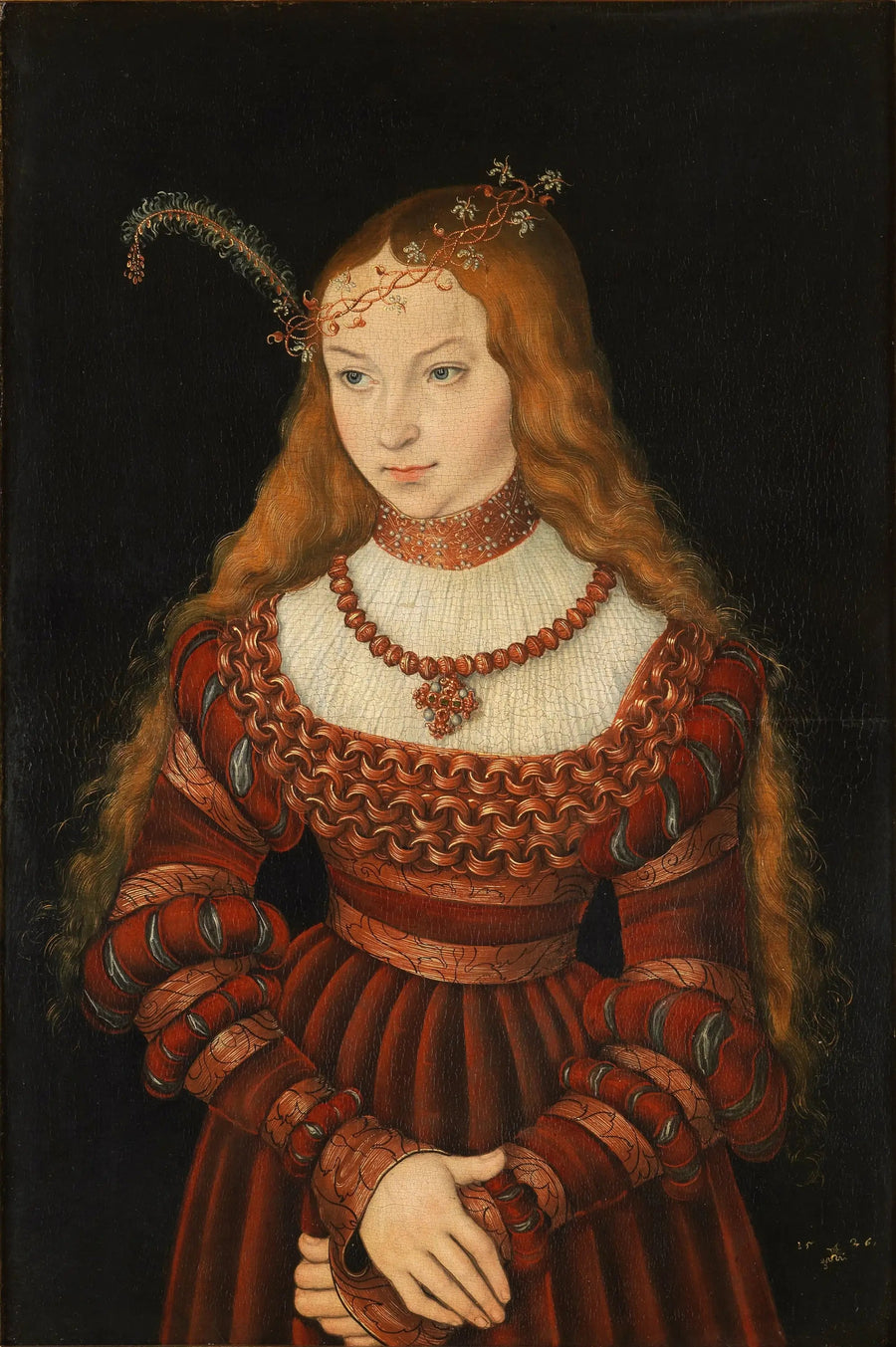 Portræt af Sibylle von Cleve - Lucas Cranach den Ældre