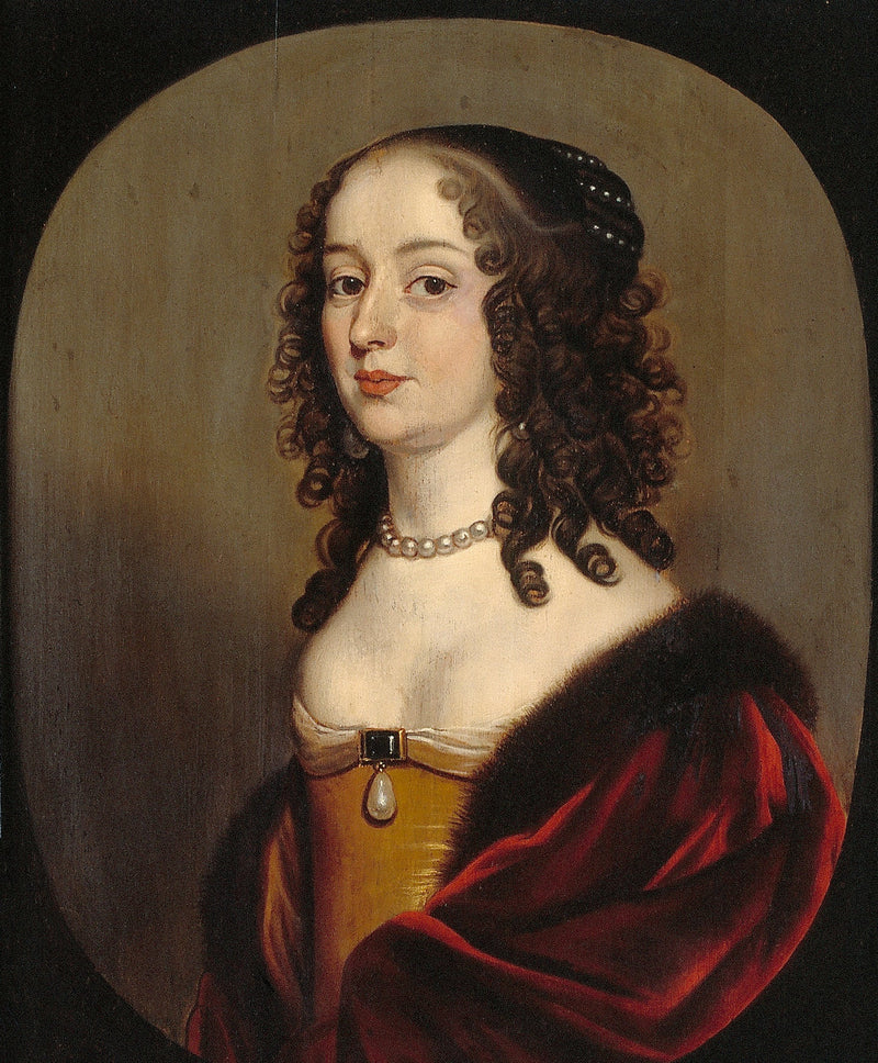 Portræt af Sophie van de Palts (1630-1714), ægtefælle til Ernst August I, kurfyrste af Hannover - Gerrit van Honthorst