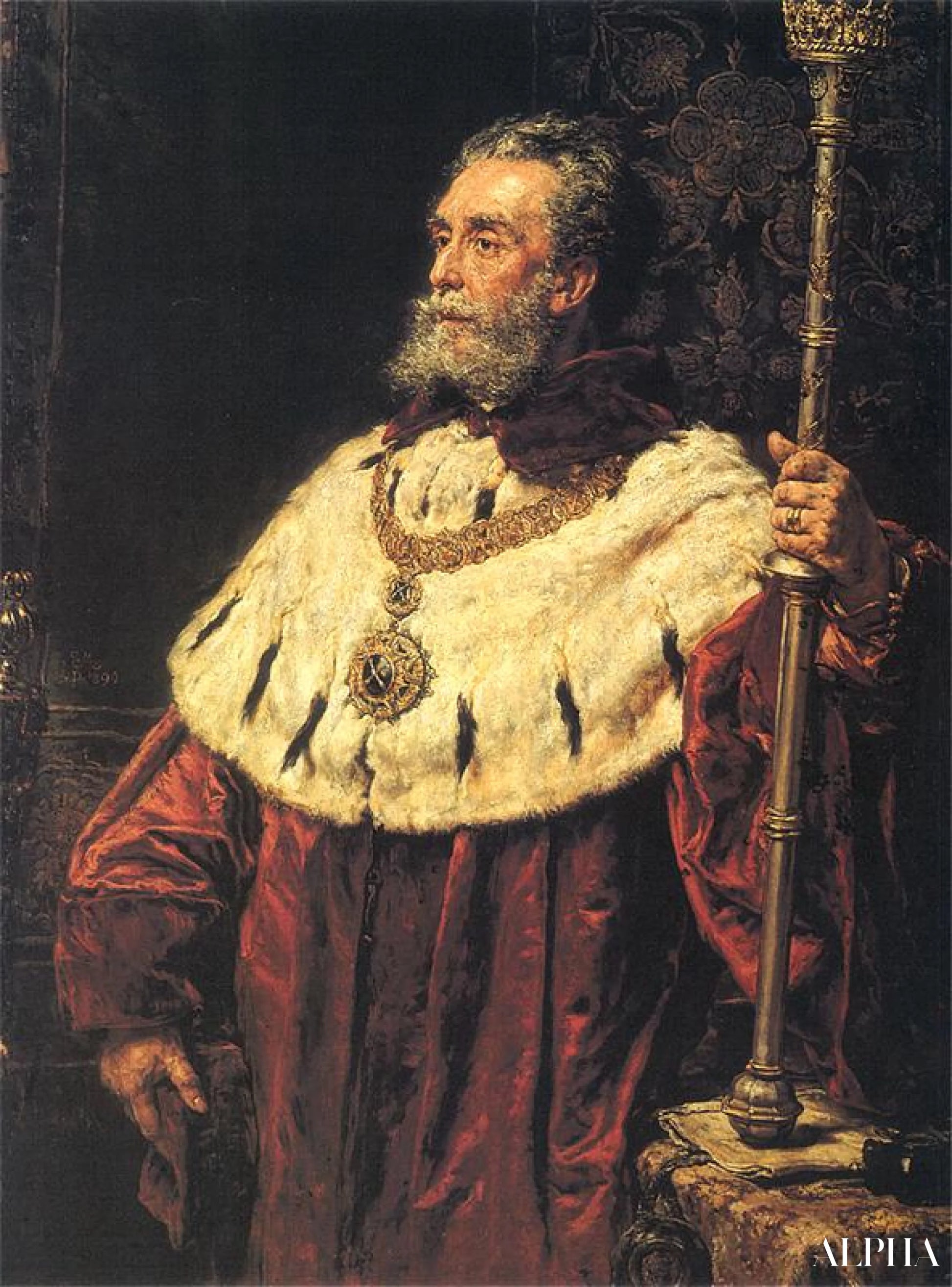 'Portræt af Stanisław Tarnowski - Jan Matejko - Reproduktioner af malerier og højkvalitets malerier'
