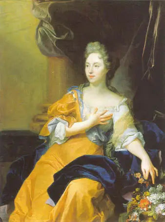 Portræt af Suzanne de Boubers de Bernâtre, hustru til Balthasar Keller - Hyacinthe Rigaud