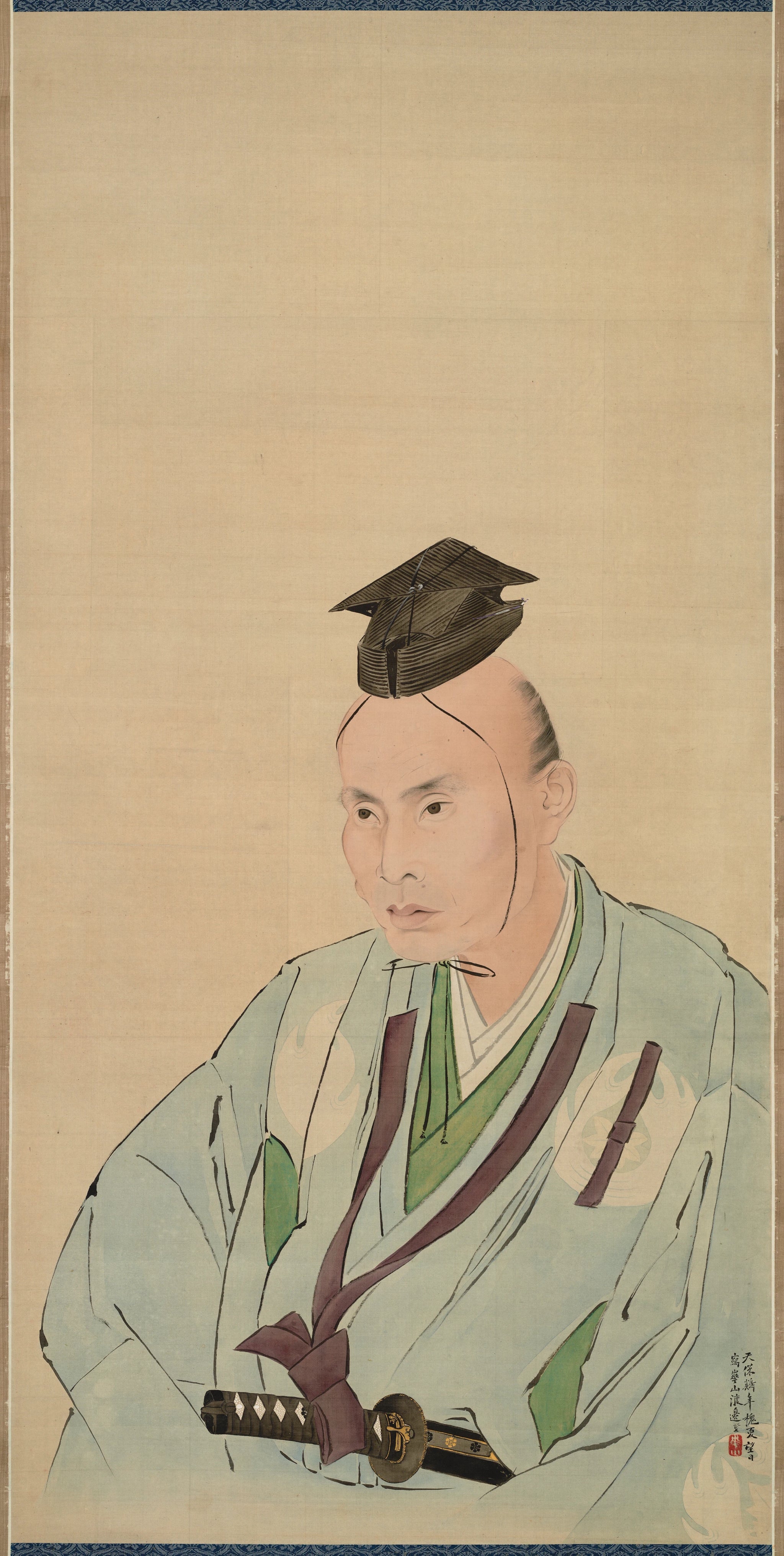 Portrait de Takami Senseki, Watanabe Kazan, 1837