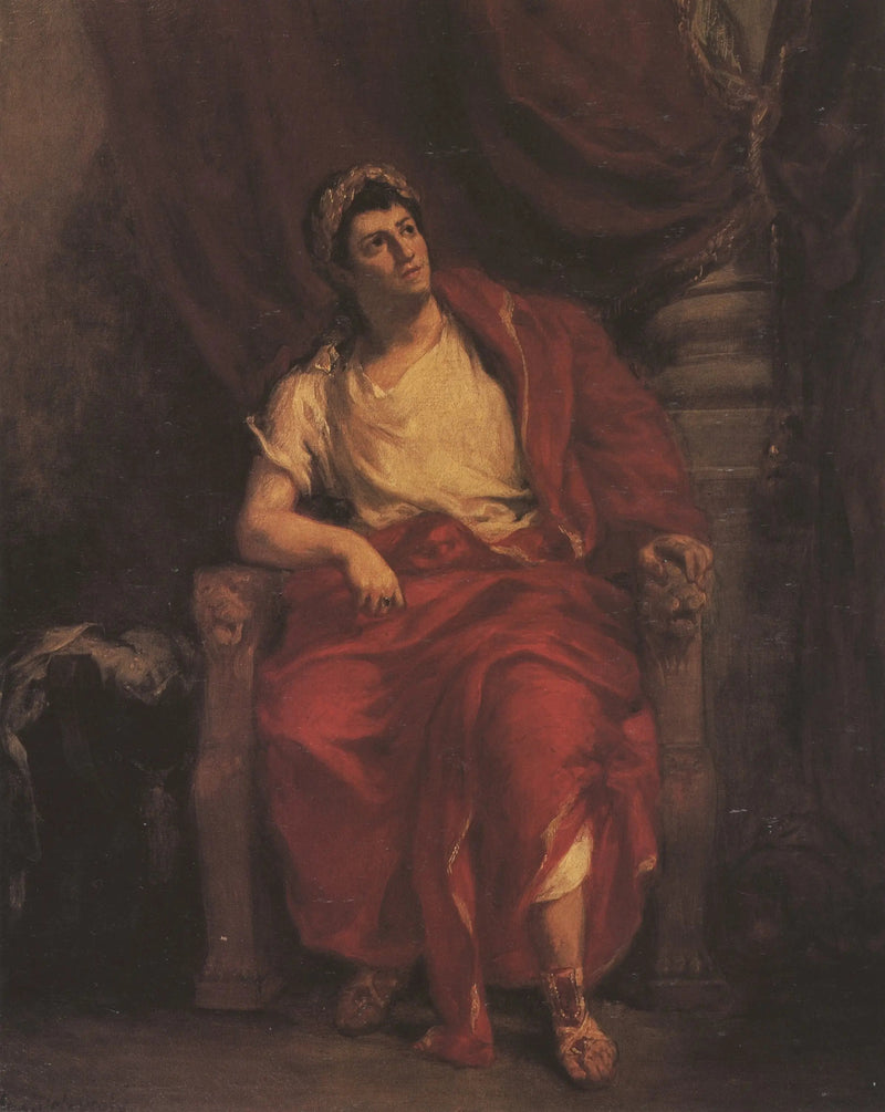 Portræt af Talma som Nero - Eugène Delacroix