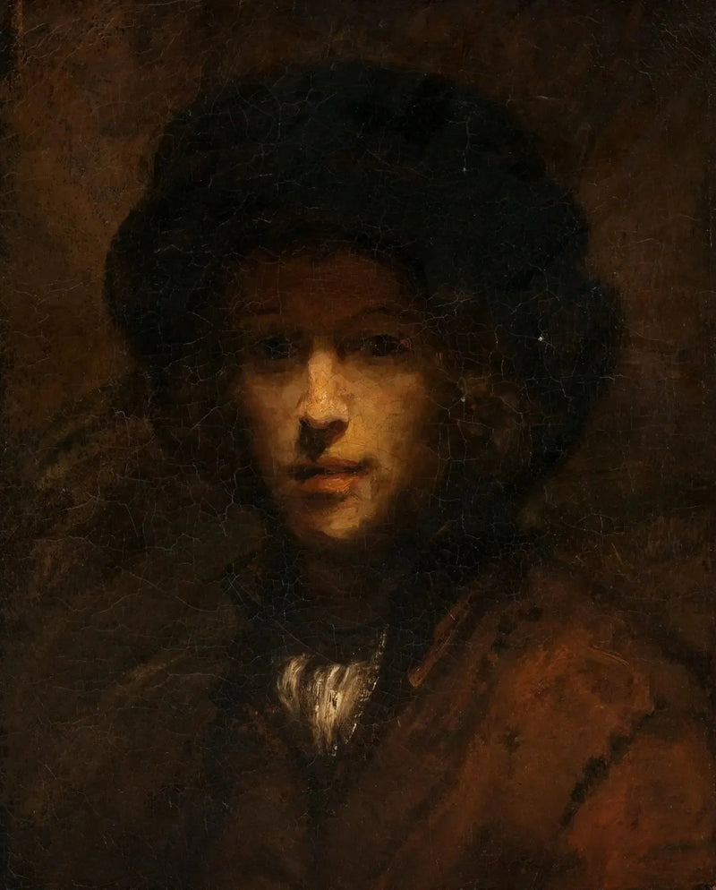 Portræt af Titus (overmalet fjernet mellem 1908-1935) - Rembrandt