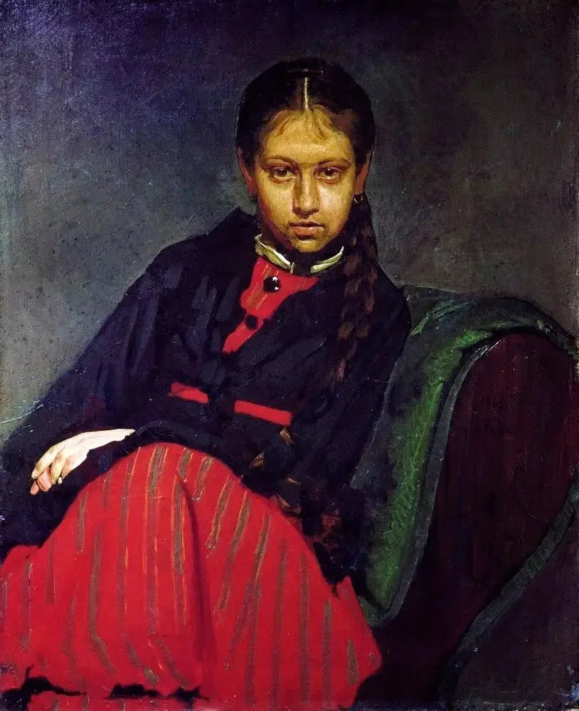 Portrait af Vera Chevtsova - Ilya Repin