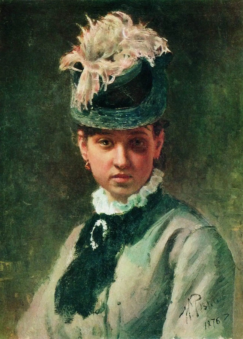 Portrait af Vera Repina - Ilya Repin