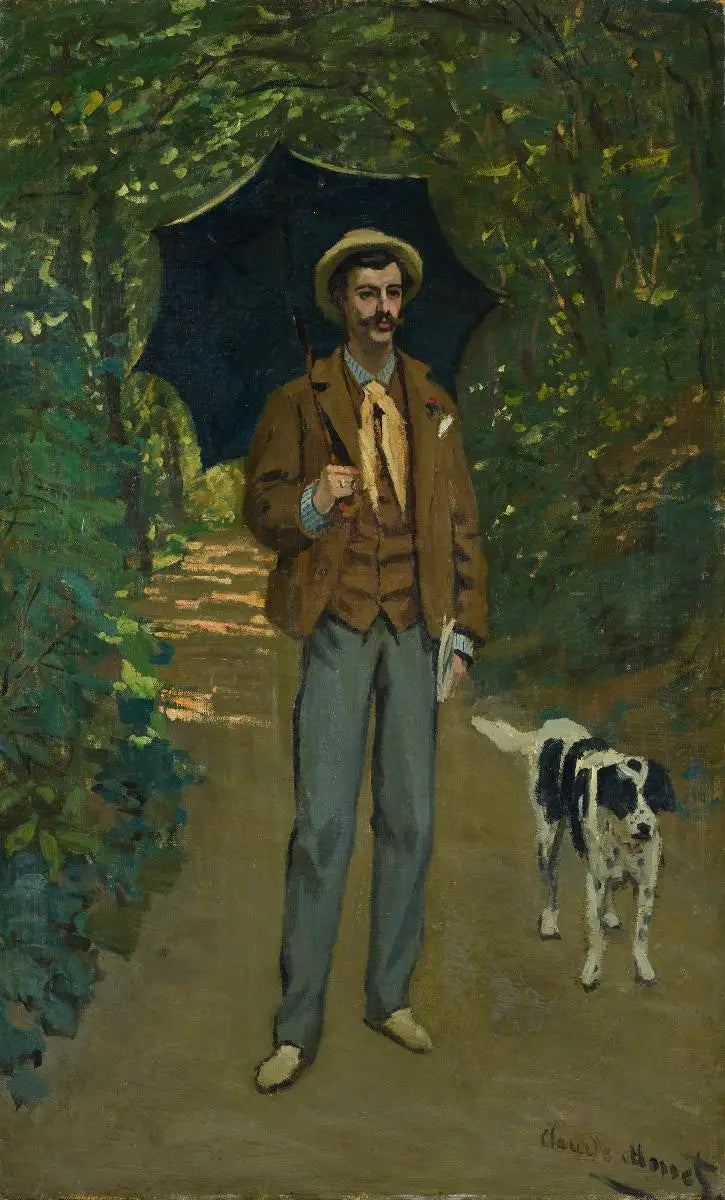 Portræt af Victor Jacquemont med parasol - Claude Monet