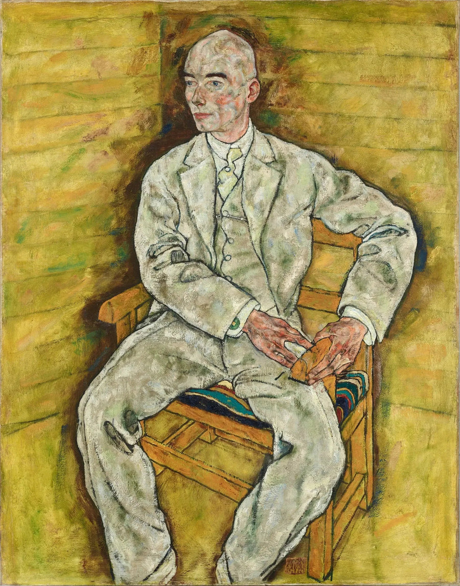 Portræt af Victor Ritter von Bauer - Egon Schiele