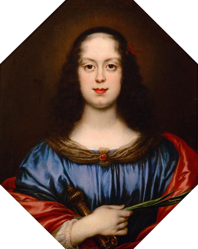 Portræt af Vittoria della Rovere (1622-1694) i Sankt Katharina - Carlo Dolci