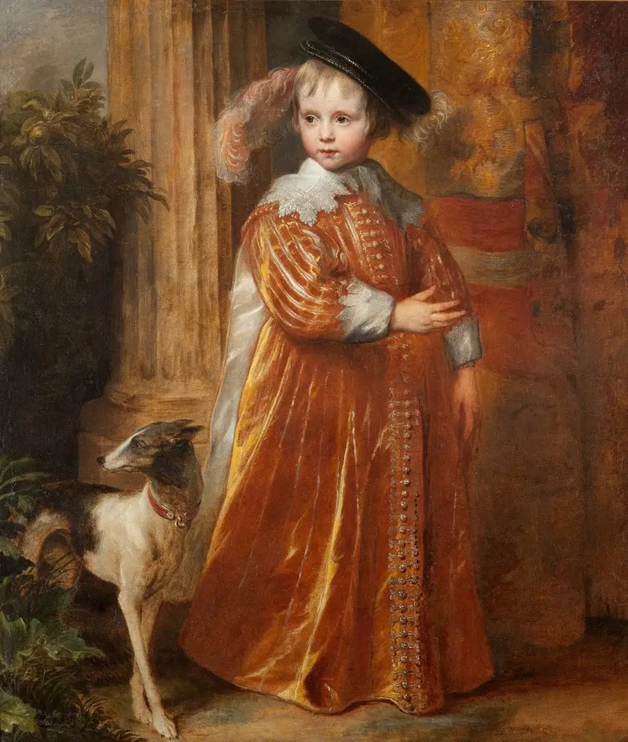 Portræt af Willem II van Oranje-Nassau (1626-1650) barn - Antoine van Dyck