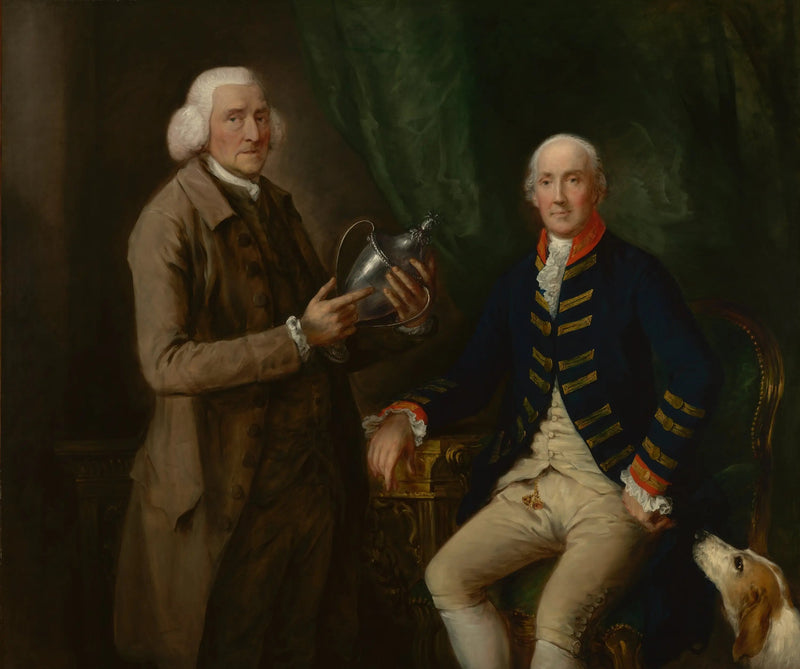 Portræt af William Anne Hollis, 4. greve af Essex, med en skål til Thomas Clutterbuck fra Watford - Thomas Gainsborough