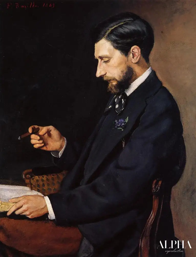 Portrait d'Edmond Maître - Frédéric Bazille - Reproductions de tableaux et peintures haut de gamme