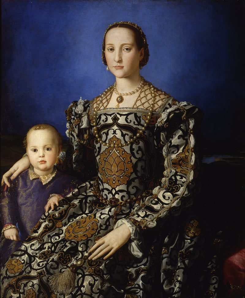 Portræt af Eleonore af Toledo og hendes søn Giovanni de Medici - Bronzino