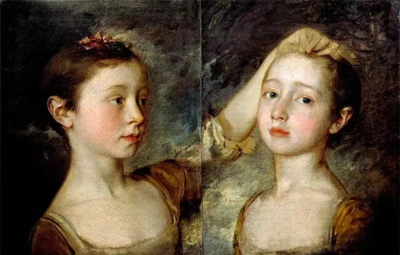 Portræt af de to piger af maleren - Thomas Gainsborough