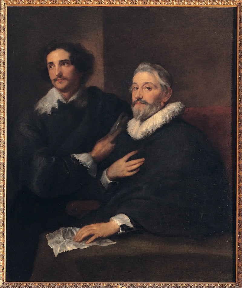Portrait af gravørerne Pieter de Jode den Ældre og Pieter de Jode den Yngre - Antoine van Dyck
