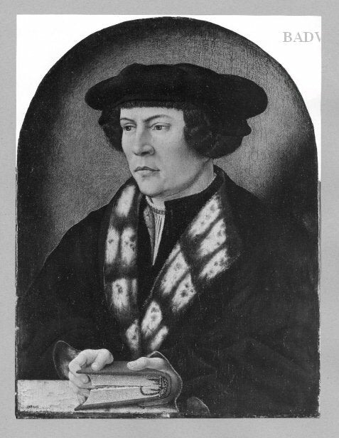 Portrait d’homme tenant un livre - Jacob Cornelisz van Oostsanen - Alpha Reproduction