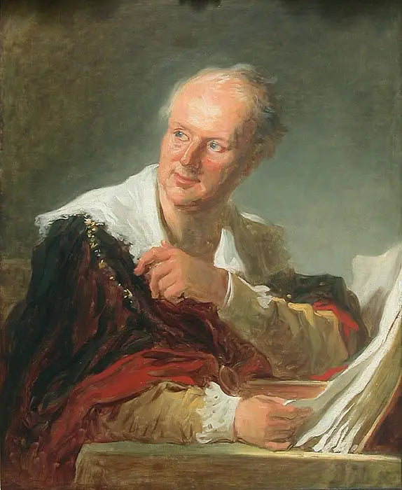 Portrait af Denis Diderot - Jean-Honoré Fragonard