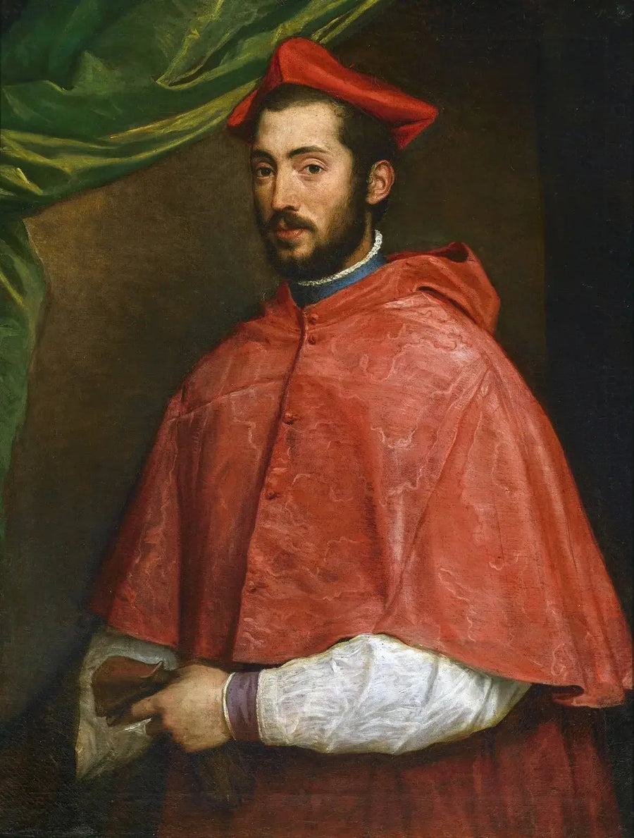 Portræt af kardinalen Alexandre Farnèse - Titian