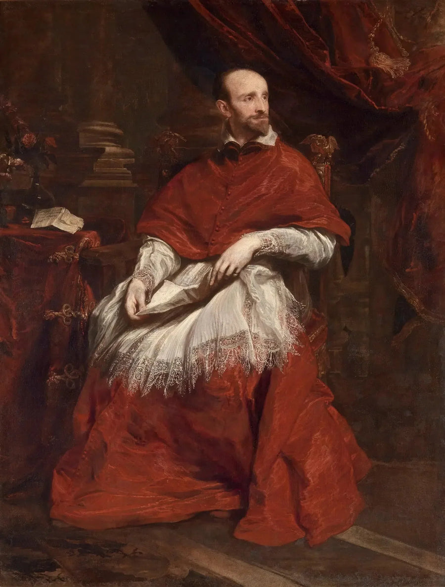 Portræt af kardinal Guido Bentivoglio - Antoine van Dyck