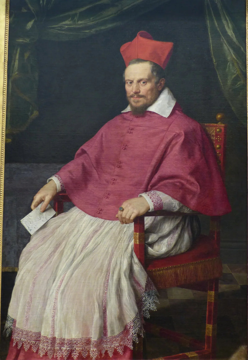 Portræt af kardinalen Jean de Bonsy (1554-1621), biskop af Béziers fra 1598 til 1611. - Domenichino