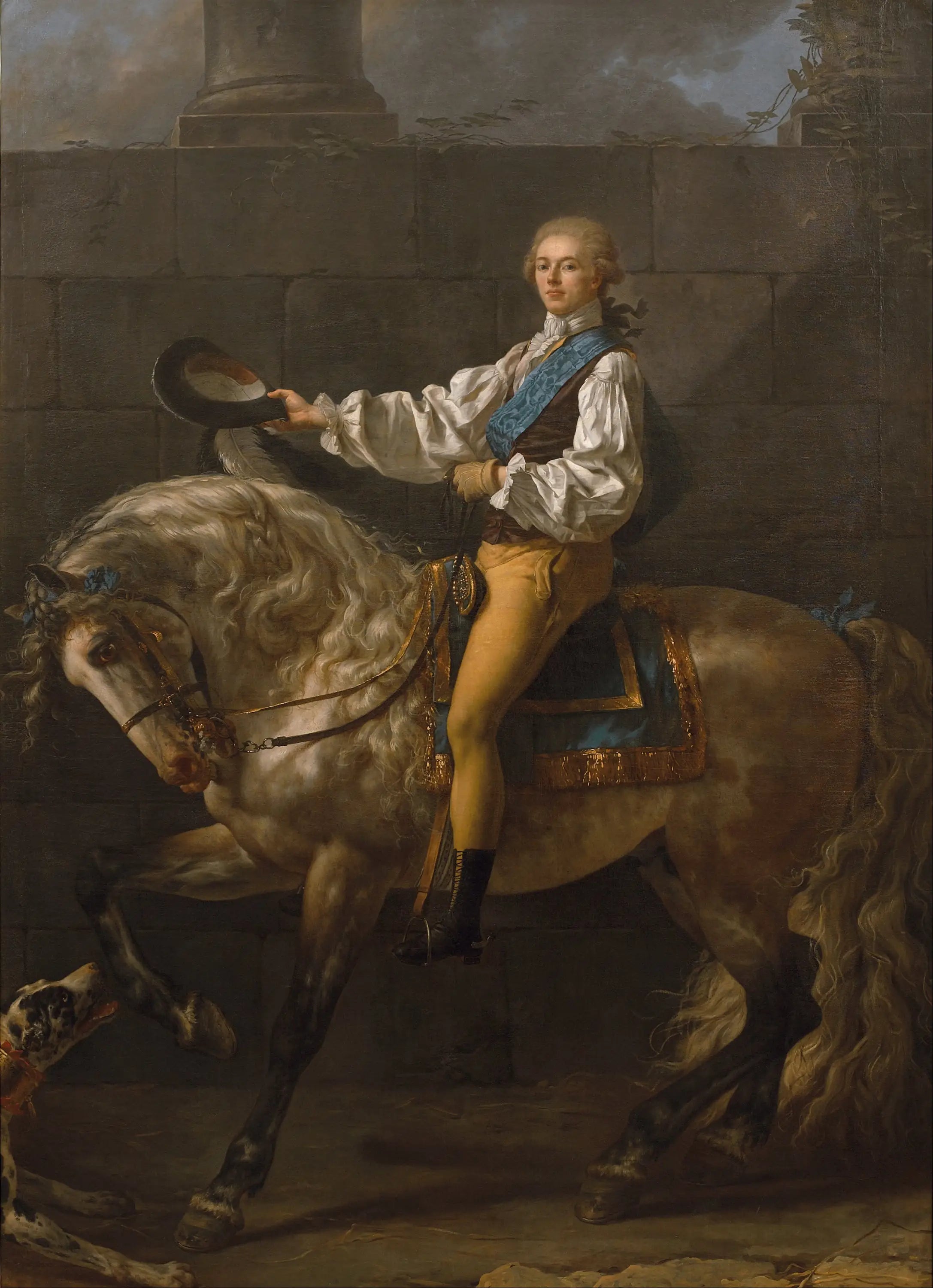 Reproduction du tableau « Portrait du comte Stanislas Potocki - Jacques-Louis David » par Alpha Reproduction en peinture à l’huile
