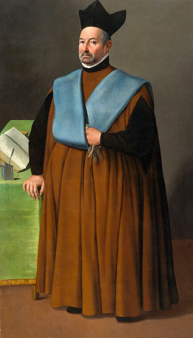 Portræt af doktor Juan Martínez Serrano - Francisco de Zurbarán