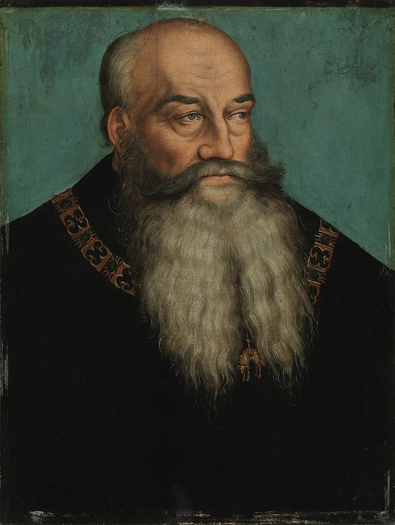 Portræt af hertug Georg af Sachsen, også kendt som Georg den skæggede - Lucas Cranach den Ældre