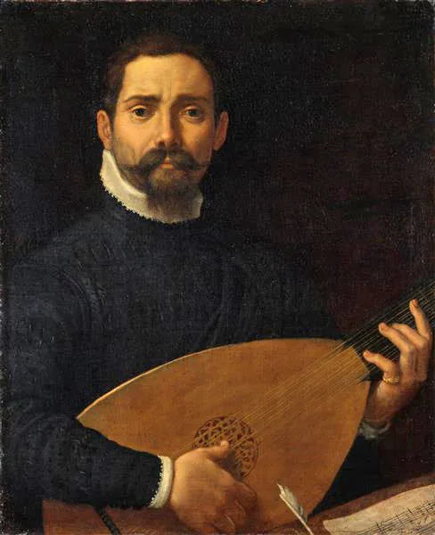 Portræt af lutisten Giulio Mascheroni - Annibale Carracci