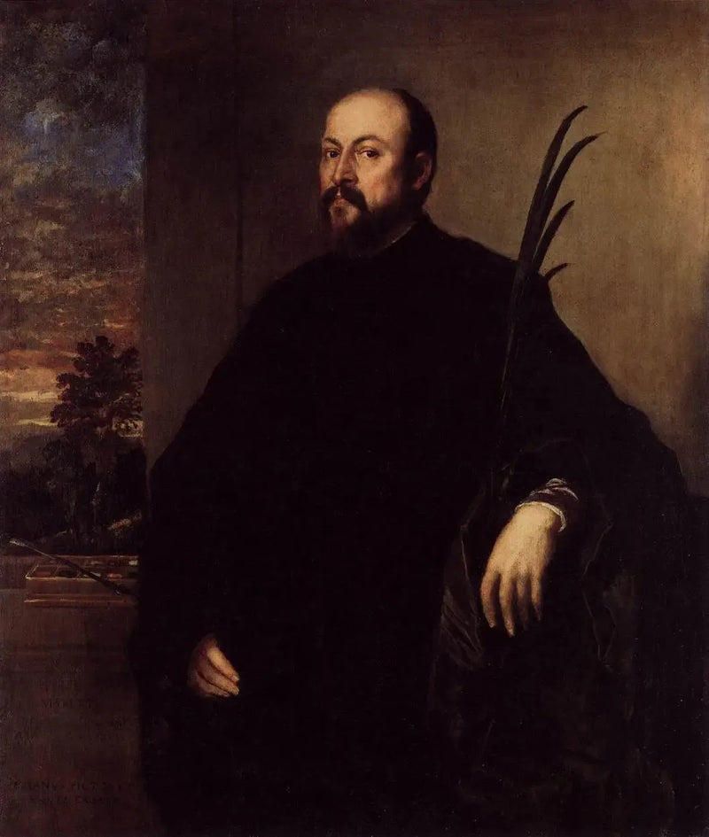 Portrait af malermesteren Alvise dalla Scala - Titian