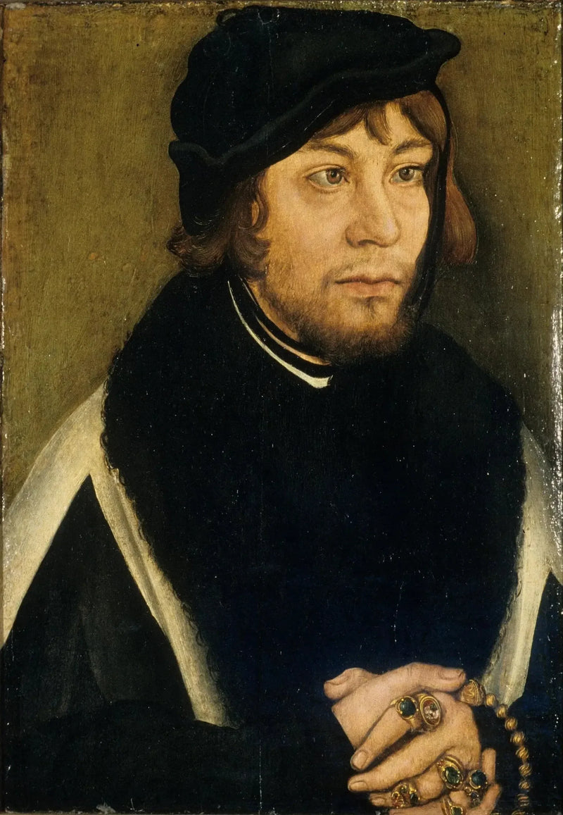 Portræt af markgreve Albrecht af Brandenburg-Ansbach - Lucas Cranach den Ældre