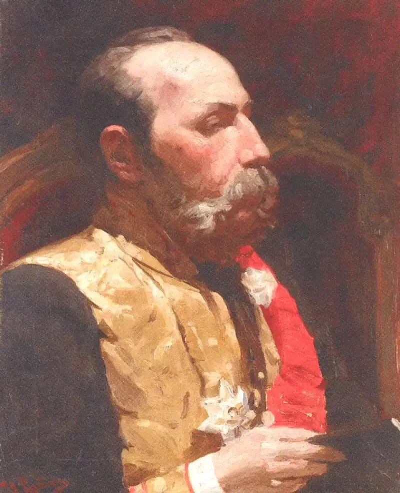 Portrait af medlem af Statsrådet og senator Fiodor Gustavovitch Turner. - Ilya Repin