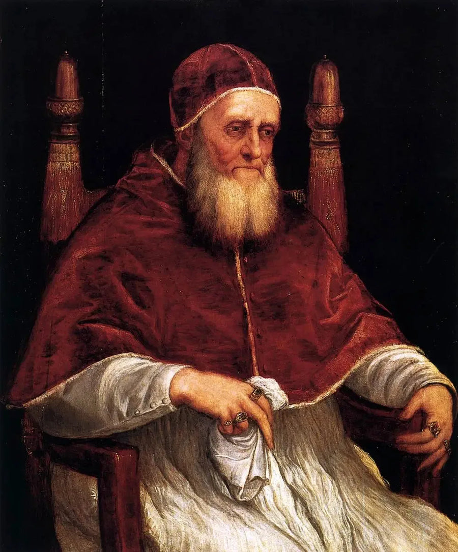 Portræt af paven Julius II - Titian