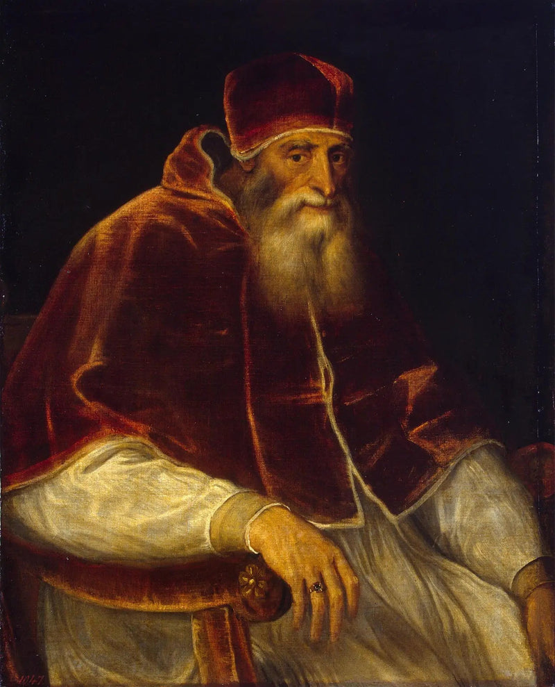 Portræt af paven Paul III - Titian