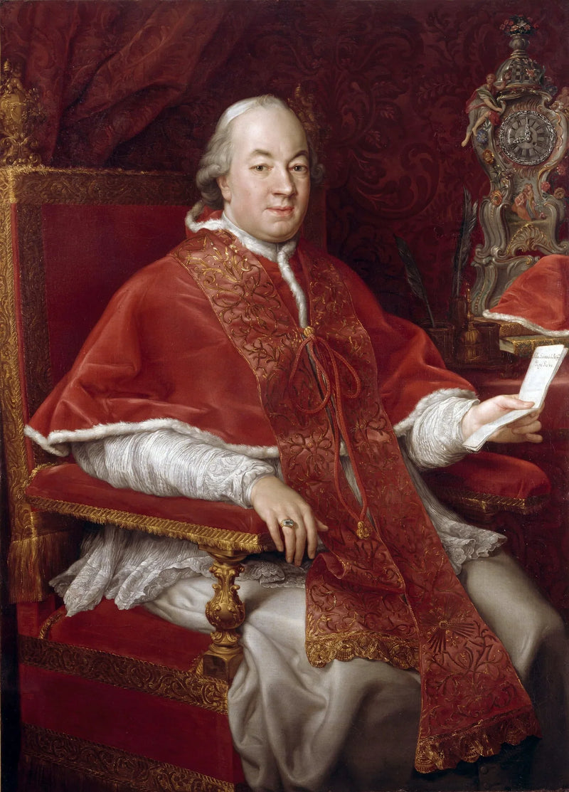 Portræt af paven Pius VI, Giovanni Angelo Braschi (1717-1799) - Pompeo Batoni