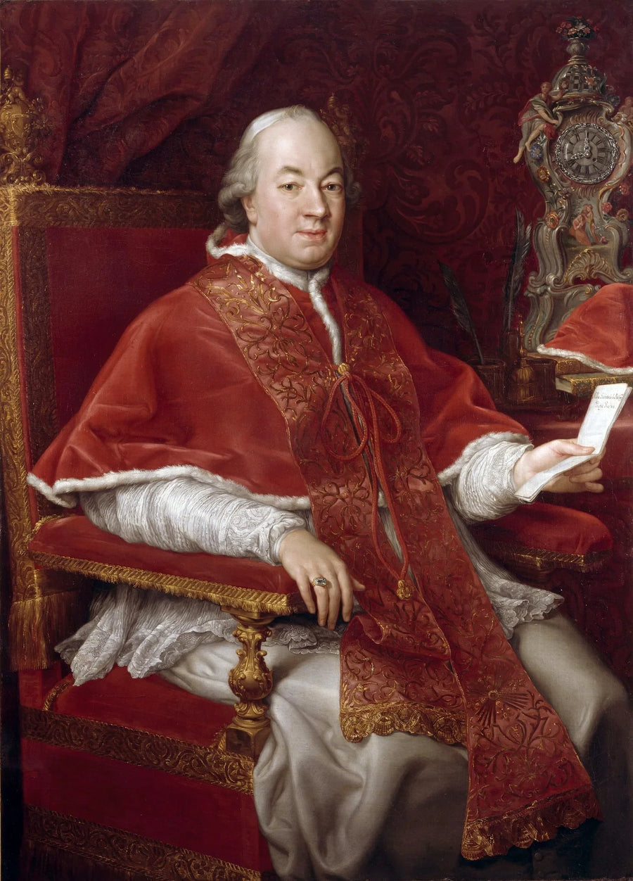 Portræt af paven Pius VI, Giovanni Angelo Braschi (1717-1799) - Pompeo Batoni