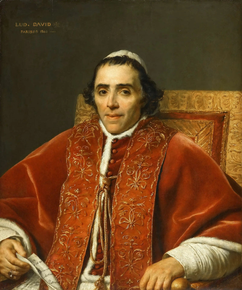 Portræt af pave Pius VII - Jacques-Louis David