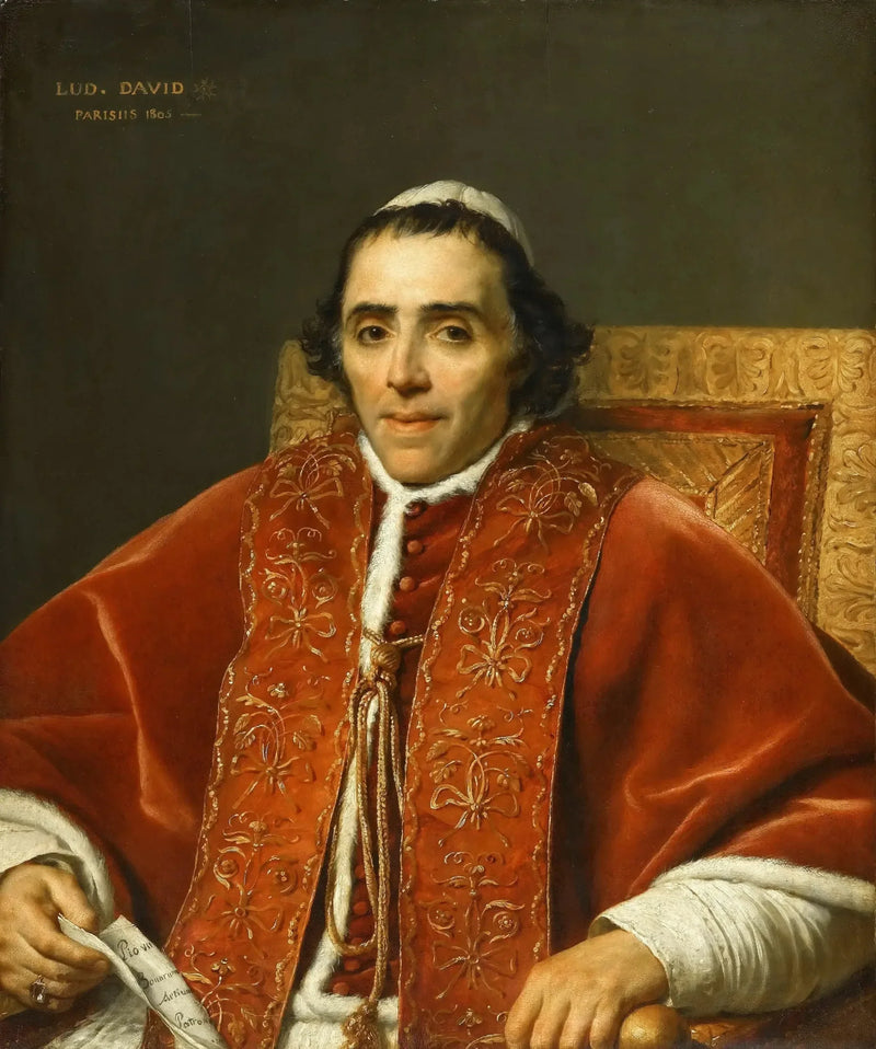 Portræt af pave Pius VII - Jacques-Louis David