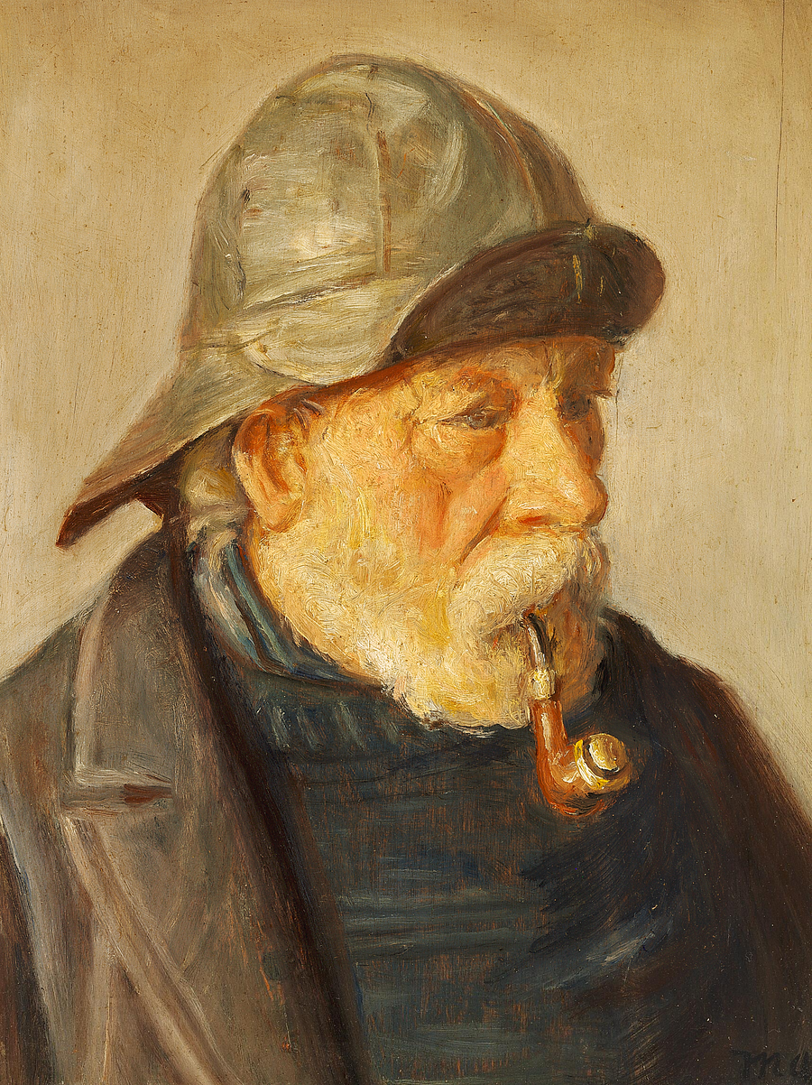 Portræt af Skagensfiskeren Lars Sorig. -Michael Peter Ancher