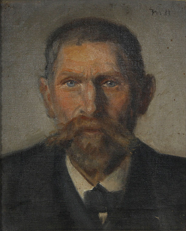 Portræt af fiskeren Jens Martin Jensen R�ntved. -Michael Peter Ancher