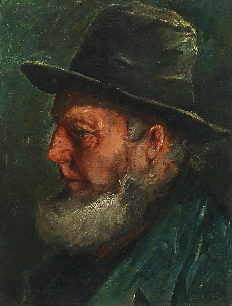 Portræt af fiskeren Ole Svendsen fra Skagen. -Michael Peter Ancher