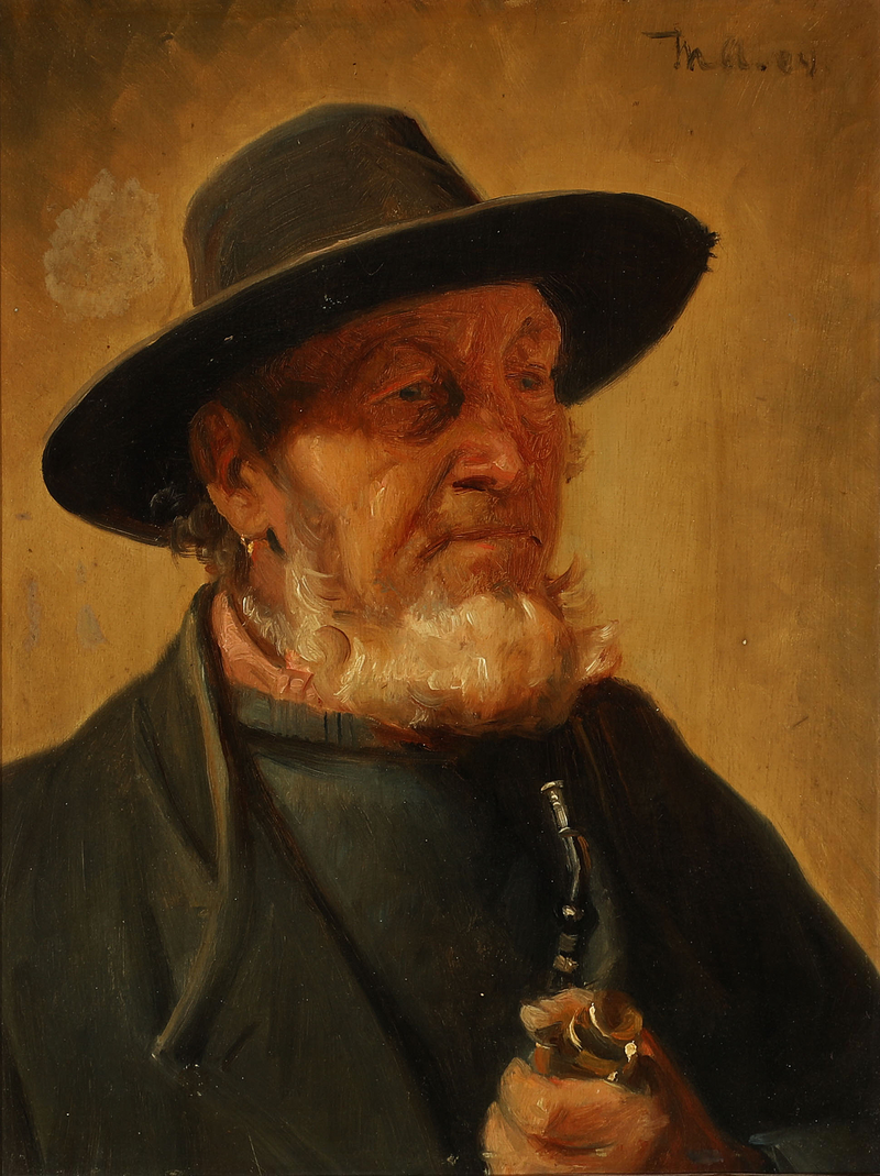 Portræt af fiskeren Ole Svendsen. -Michael Peter Ancher