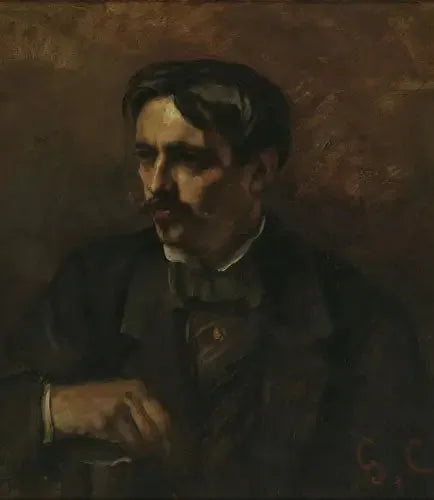 Portræt af maleren Alfred Stevens - Gustave Courbet