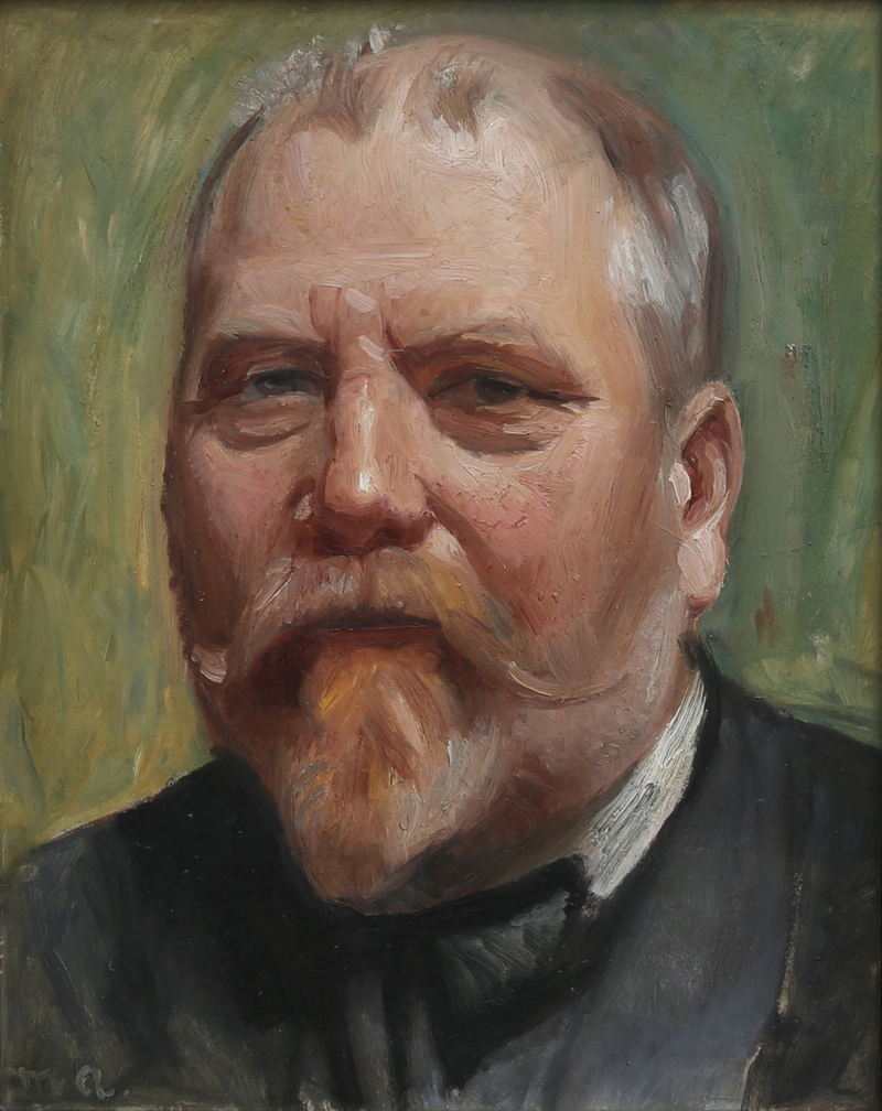 Portræt af maleren Carl Müller. - Michael Peter Ancher
