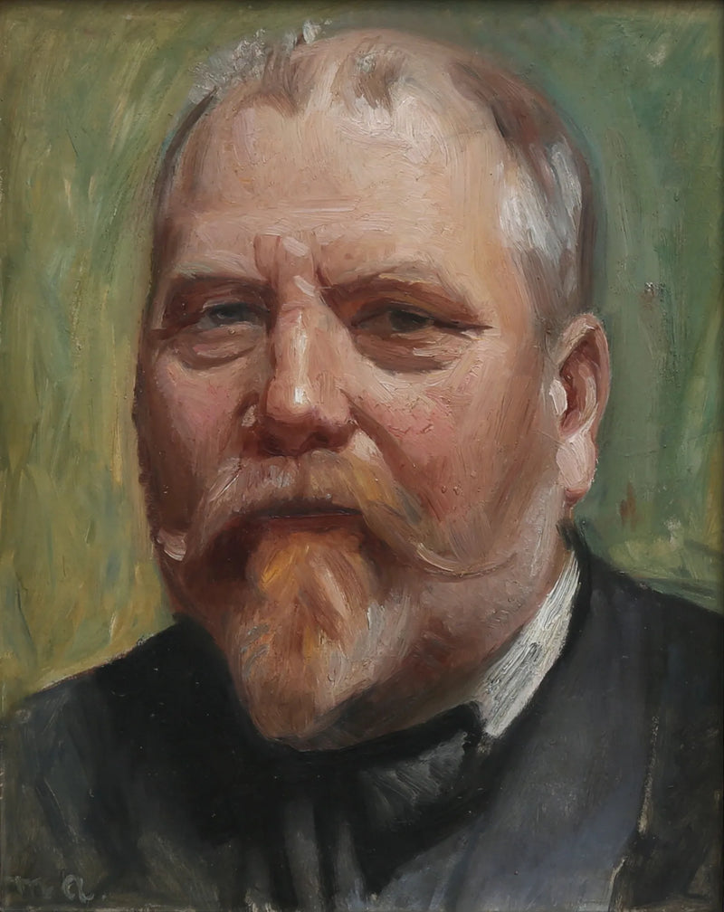 Portræt af maleren Carl Müller. - Michael Peter Ancher