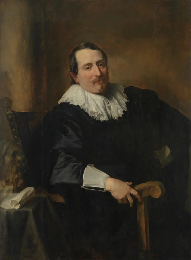 Portræt af maleren Theodor Rombouts - Antoine van Dyck