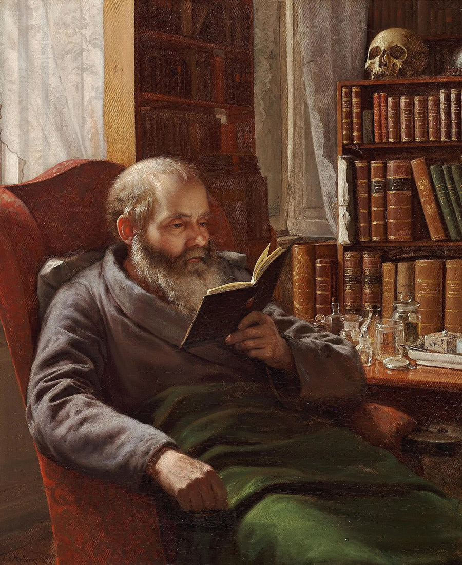 Portræt af kunstnerens adoptivfar, zoologen og professor Henrik Nicolai Krøyer - Peder Severin Krøyer
