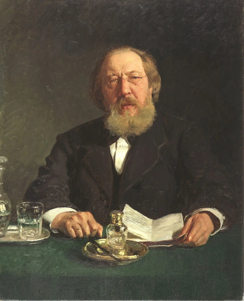Portrait af poeten og slavofil Ivan Serguejevitj Aksakov - Ilya Repin