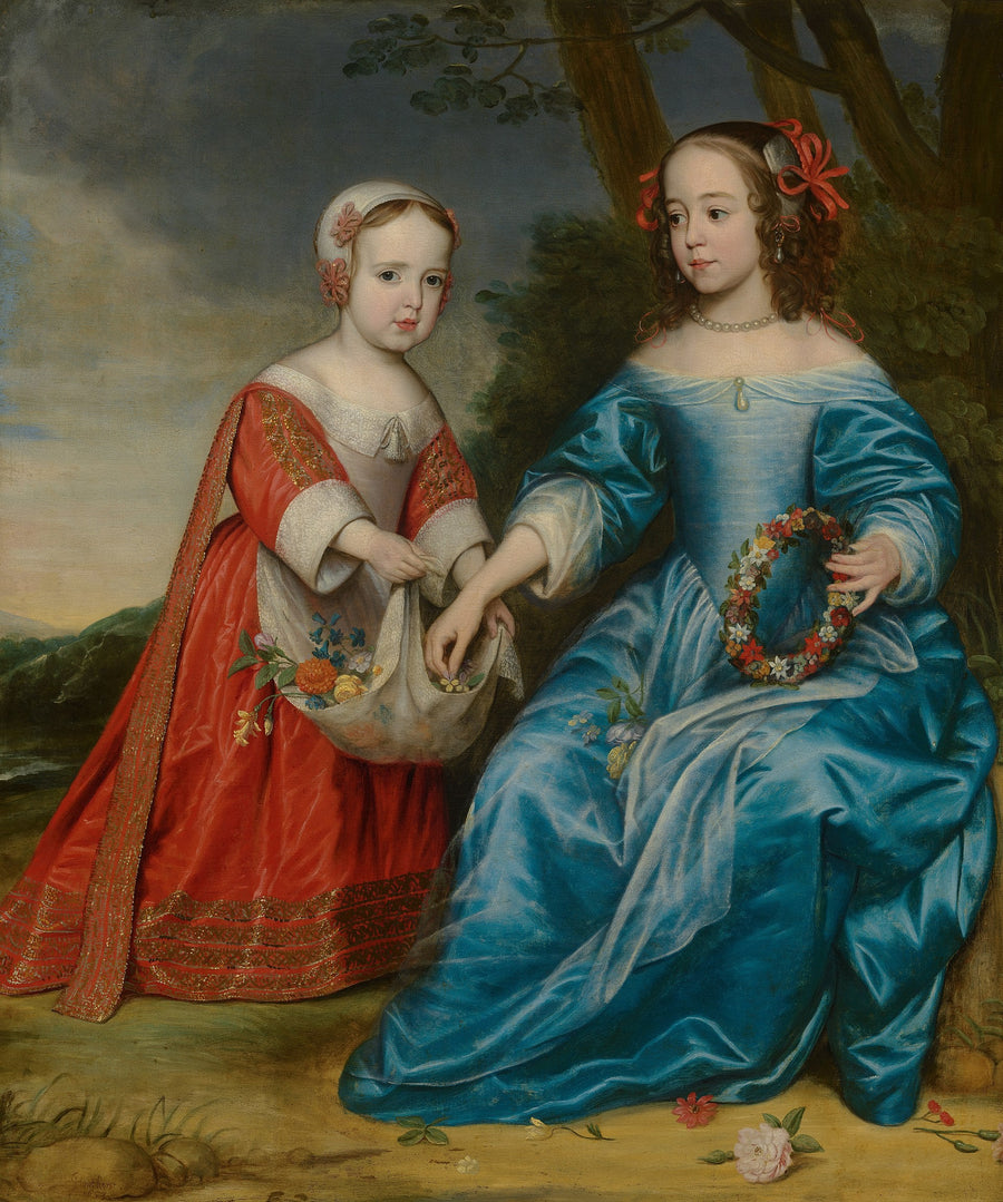 Portræt af prins Guillaume III og hans tante Marie af Nassau - Gerrit van Honthorst