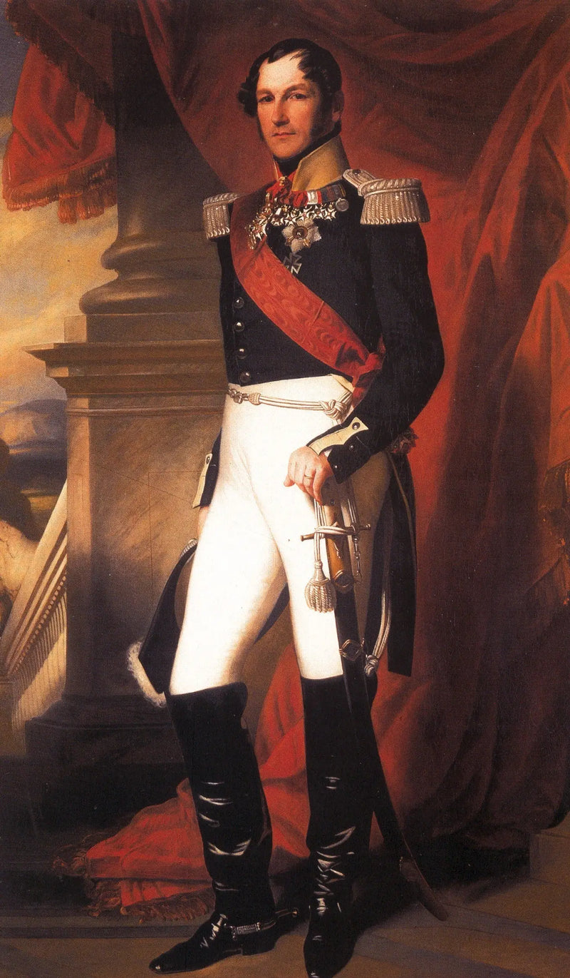 Kong Leopold I's portræt i uniform - Franz Xaver Winterhalter